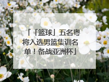 「篮球」五名粤将入选男篮集训名单！备战亚洲杯