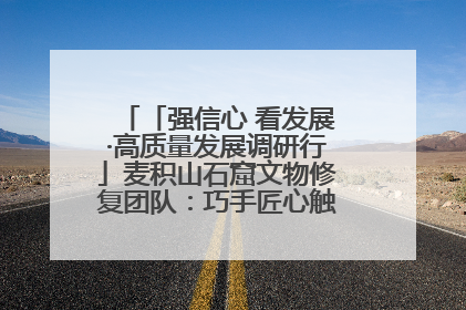 「强信心 看发展·高质量发展调研行」麦积山石窟文物修复团队：巧手匠心触摸“光阴的故事”