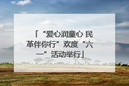“爱心润童心 民革伴你行”欢度“六一”活动举行