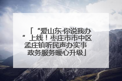 “爱山东·你说我办”上线！枣庄市市中区孟庄镇听民声办实事 政务服务暖心升级
