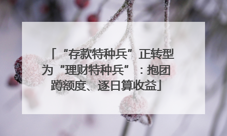 “存款特种兵”正转型为“理财特种兵”：抱团蹲额度、逐日算收益