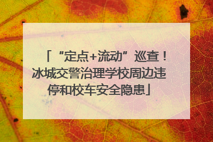 “定点+流动”巡查！冰城交警治理学校周边违停和校车安全隐患