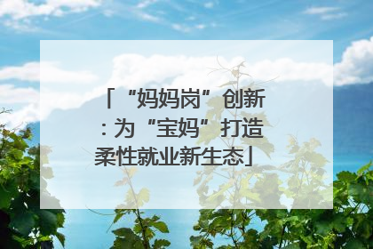 “妈妈岗”创新：为“宝妈”打造柔性就业新生态