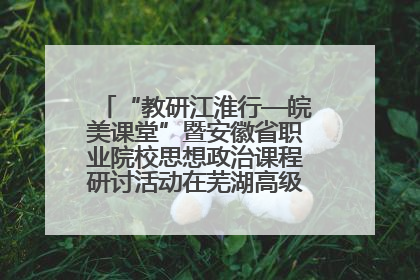 “教研江淮行—皖美课堂”暨安徽省职业院校思想政治课程研讨活动在芜湖高级职业技术学校举行