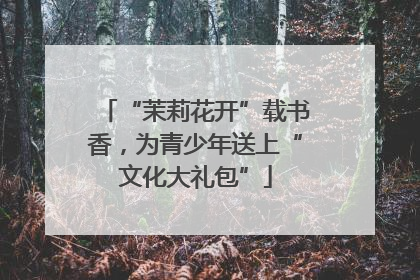 “茉莉花开”载书香，为青少年送上“文化大礼包”