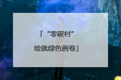 “零碳村” 绘就绿色画卷