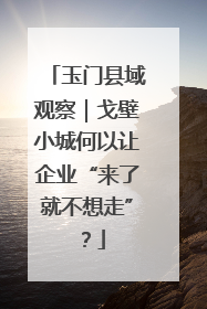 玉门县域观察｜戈壁小城何以让企业“来了就不想走”？