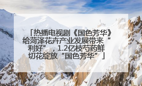 热播电视剧《国色芳华》给菏泽花卉产业发展带来“利好”，1.2亿枝芍药鲜切花绽放“国色芳华”