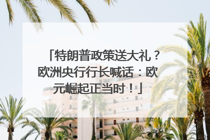 特朗普政策送大礼？欧洲央行行长喊话：欧元崛起正当时！