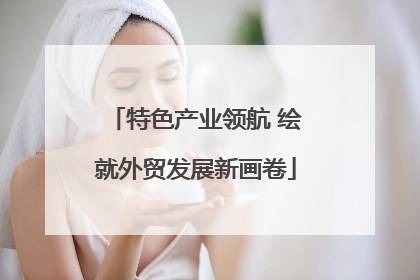 特色产业领航 绘就外贸发展新画卷