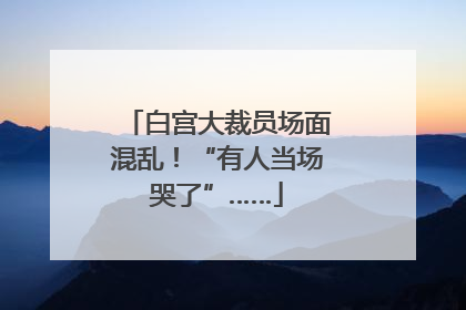 白宫大裁员场面混乱！“有人当场哭了”……