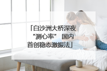 白沙洲大桥深夜“测心率” 国内首创稳态激振法