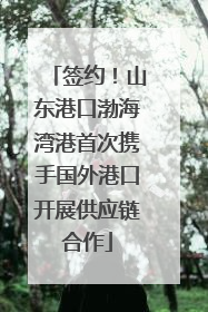 签约！山东港口渤海湾港首次携手国外港口开展供应链合作
