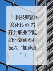 科技赋能+文化传承 看开封职业学院如何驱动乡村振兴“加速度”