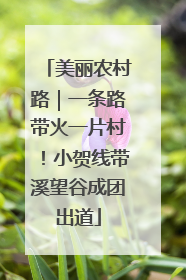 美丽农村路｜一条路带火一片村！小贺线带溪望谷成团出道