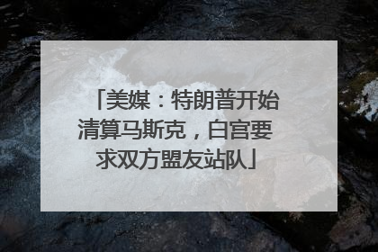 美媒：特朗普开始清算马斯克，白宫要求双方盟友站队
