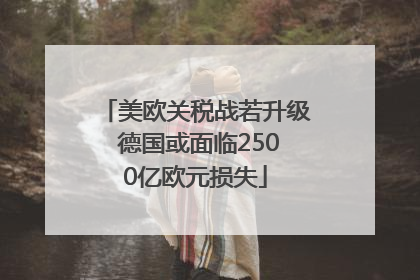 美欧关税战若升级 德国或面临2500亿欧元损失