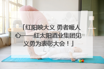 红阳映大义 勇者暖人心——红太阳酒业集团见义勇为表彰大会！