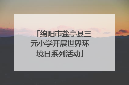 绵阳市盐亭县三元小学开展世界环境日系列活动