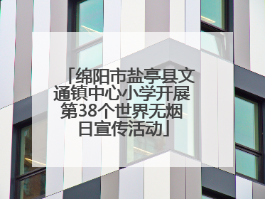 绵阳市盐亭县文通镇中心小学开展第38个世界无烟日宣传活动