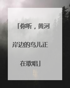 你听，黄河岸边的鸟儿正在歌唱