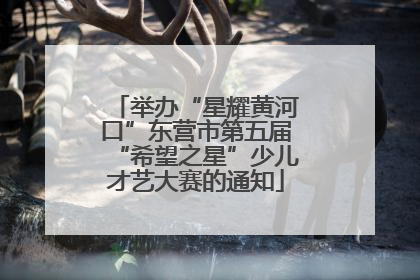 举办“星耀黄河口”东营市第五届“希望之星”少儿才艺大赛的通知