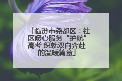 临汾市尧都区：社区暖心服务“护航”高考 织就双向奔赴的温暖篇章