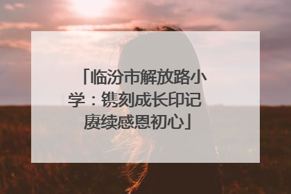 临汾市解放路小学：镌刻成长印记 赓续感恩初心