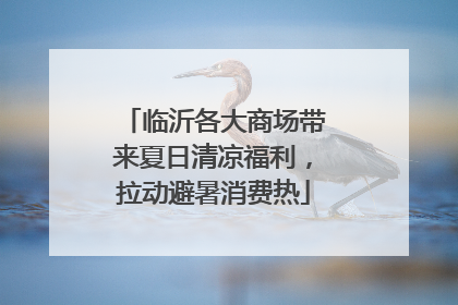 临沂各大商场带来夏日清凉福利，拉动避暑消费热