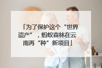 为了保护这个“世界遗产”，蚂蚁森林在云南再“种”新项目