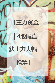 主力资金｜4股尾盘获主力大幅抢筹