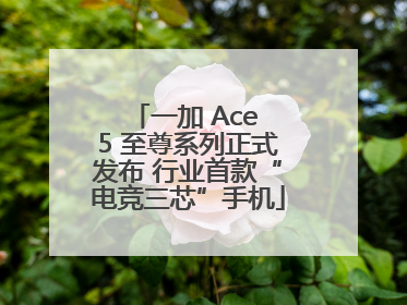 一加 Ace 5 至尊系列正式发布 行业首款“电竞三芯”手机