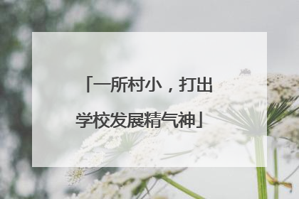 一所村小，打出学校发展精气神