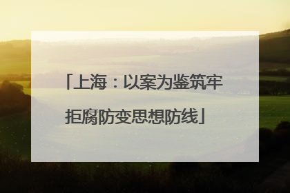上海：以案为鉴筑牢拒腐防变思想防线