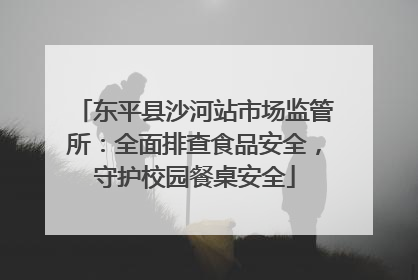 东平县沙河站市场监管所：全面排查食品安全，守护校园餐桌安全