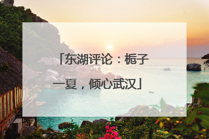 东湖评论：栀子一夏，倾心武汉