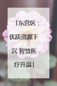 东营区：优质资源下沉 智慧医疗升温