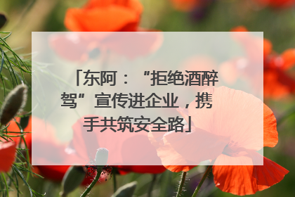 东阿：“拒绝酒醉驾”宣传进企业，携手共筑安全路