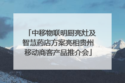 中移物联明厨亮灶及智慧药店方案亮相贵州移动商客产品推介会