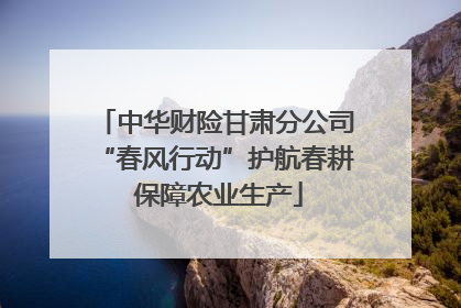 中华财险甘肃分公司“春风行动”护航春耕 保障农业生产