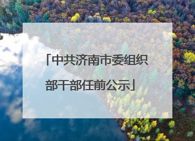中共济南市委组织部干部任前公示