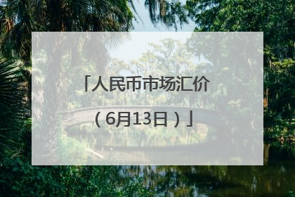 人民币市场汇价（6月13日）