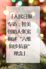 人民日报专访：智美创始人张宠阐述“六维同步抗衰”理念