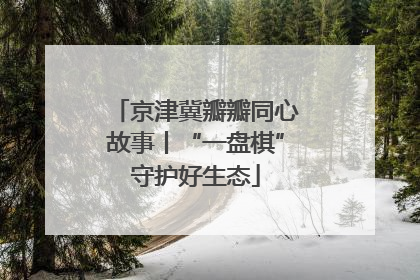 京津冀瓣瓣同心故事丨“一盘棋”守护好生态