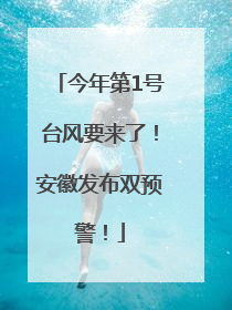 今年第1号台风要来了！安徽发布双预警！