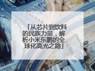 从芯片到饮料的民族力量，解析小米东鹏的全球化高光之路