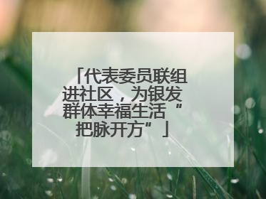 代表委员联组进社区，为银发群体幸福生活“把脉开方”