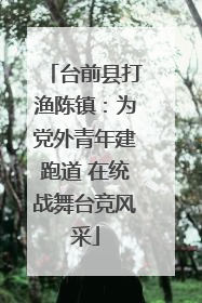 台前县打渔陈镇：为党外青年建跑道 在统战舞台竞风采