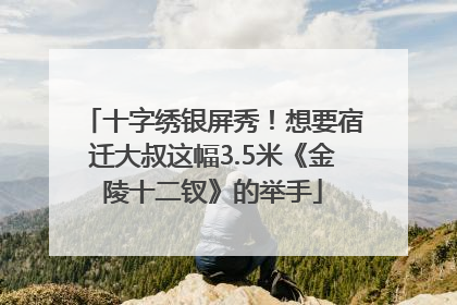 十字绣银屏秀！想要宿迁大叔这幅3.5米《金陵十二钗》的举手