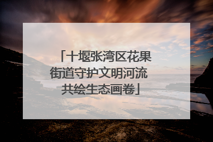 十堰张湾区花果街道守护文明河流 共绘生态画卷